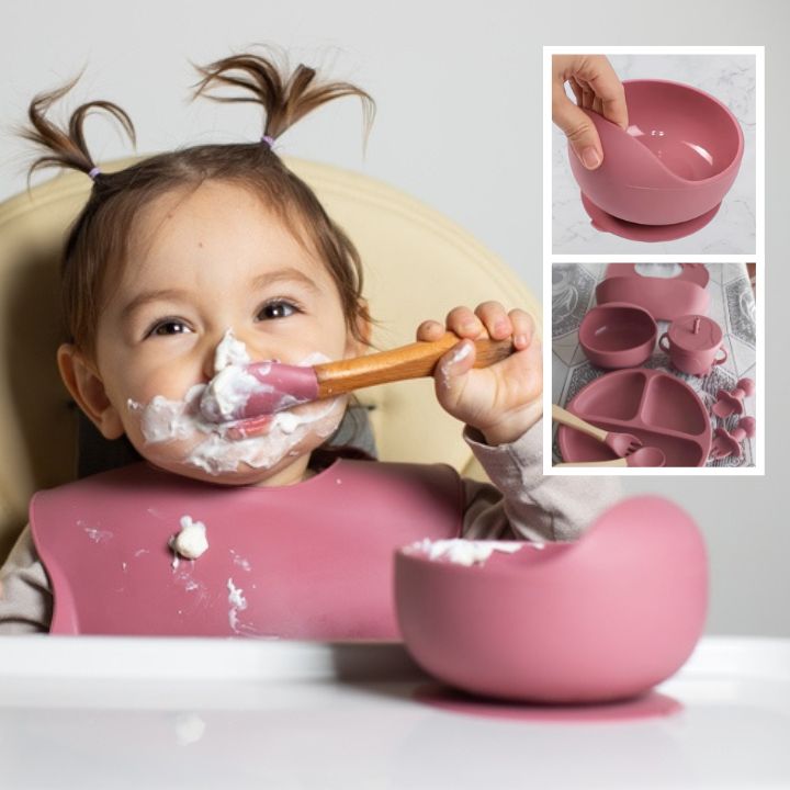 COFFRET-REPAS : Ensemble de table en silicone pour bébé